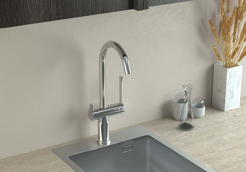 LAPETEK ROUND-A, chrome, dishwasher valve