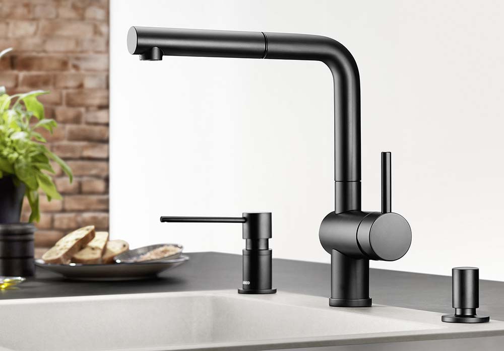 Pop-up knopp LATO matt svart