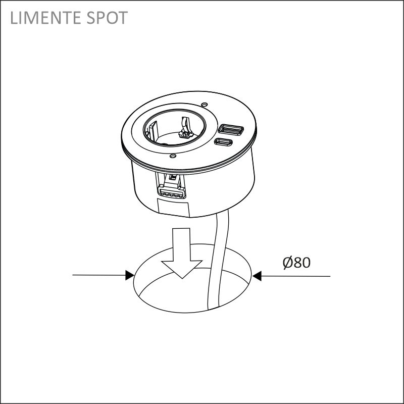 SPOT uppopistor., musta