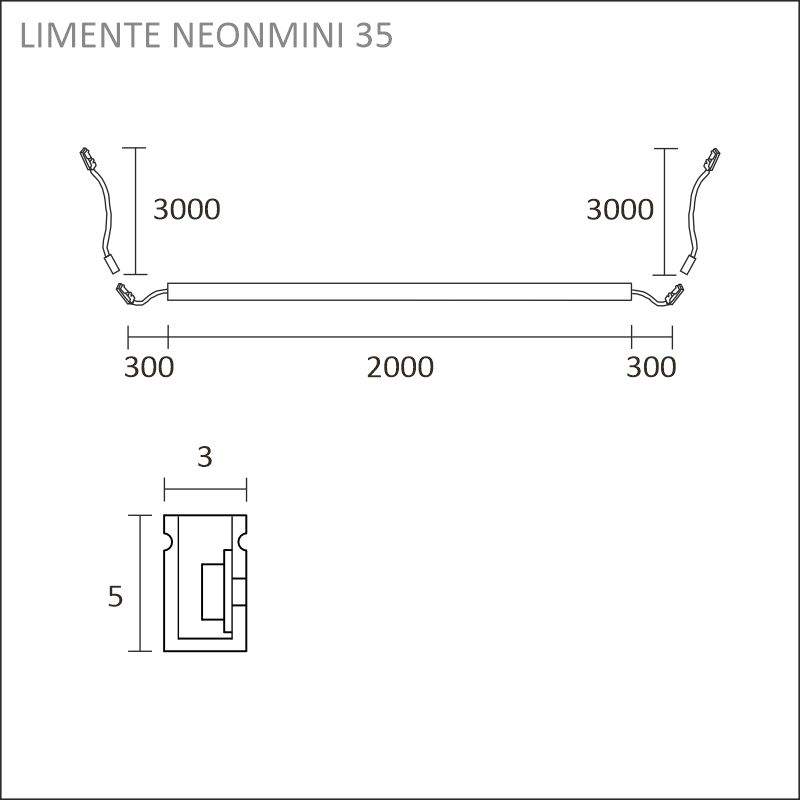 NEON mini-35 2m 4000K IP44