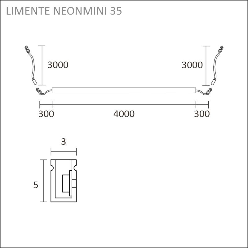 NEON mini-35 4m 3000K IP44