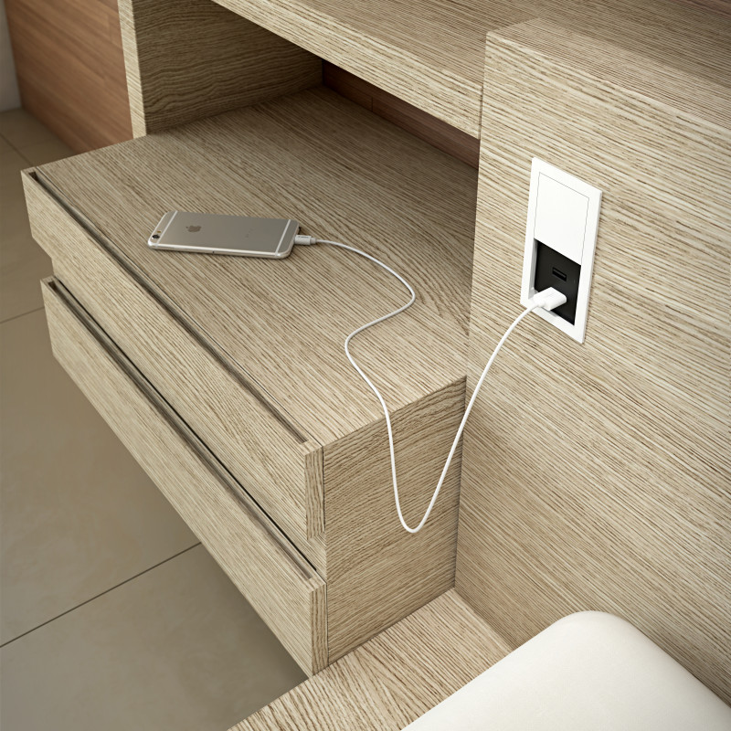 MONO-1 USB ellutag borstat svart