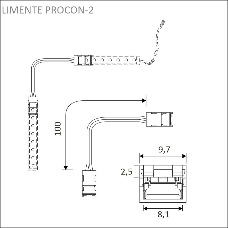 PRO jatko-/kulmaliitin johdolla