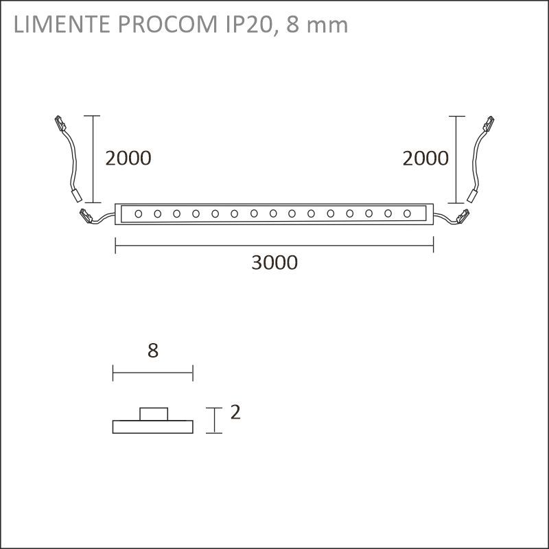 ProCom 3m 3000 K, IP20