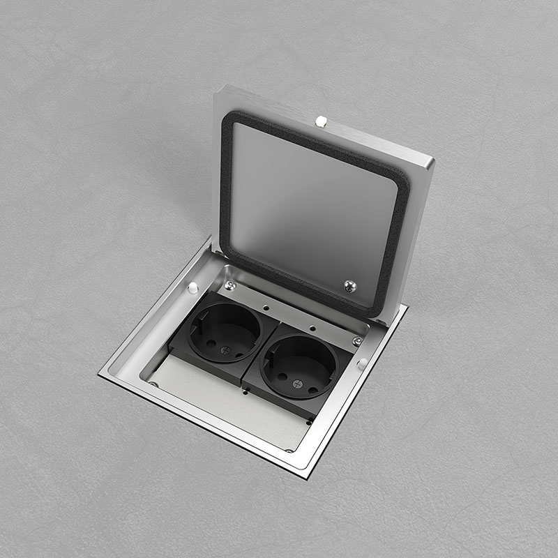 Floorsoc 872-SS hinged alu lid