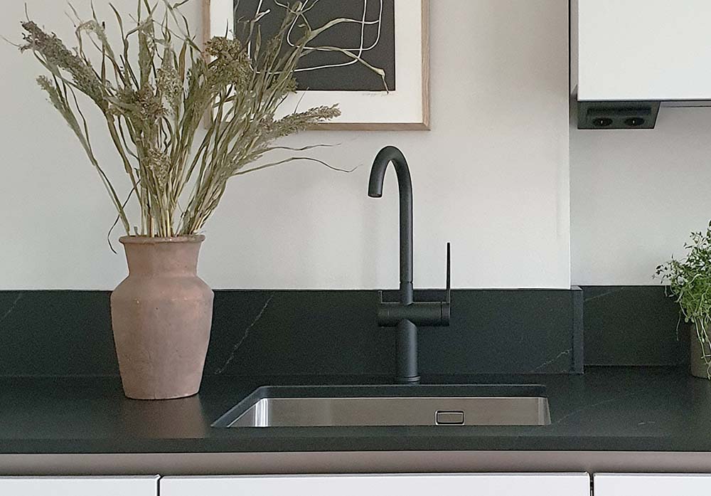 LAPETEK ROUND-A, mattblack, dishwasher valve
