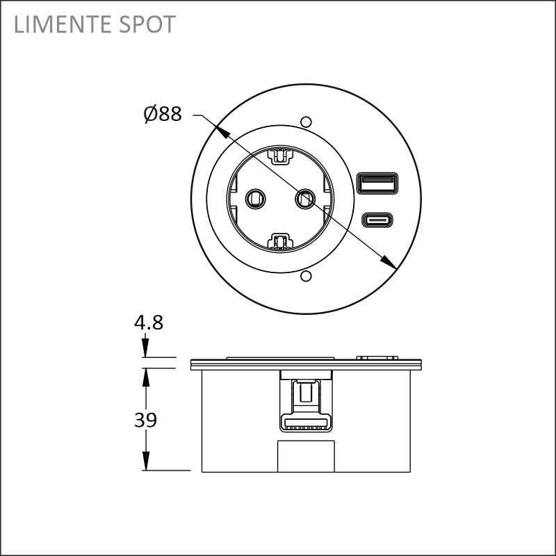 SPOT uppopistor., valkoinen