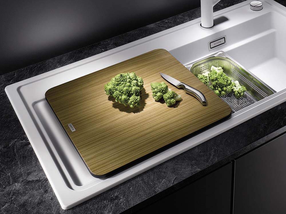 Cutting board ZENAR XL 6 S STEAMERPLUS ash compound