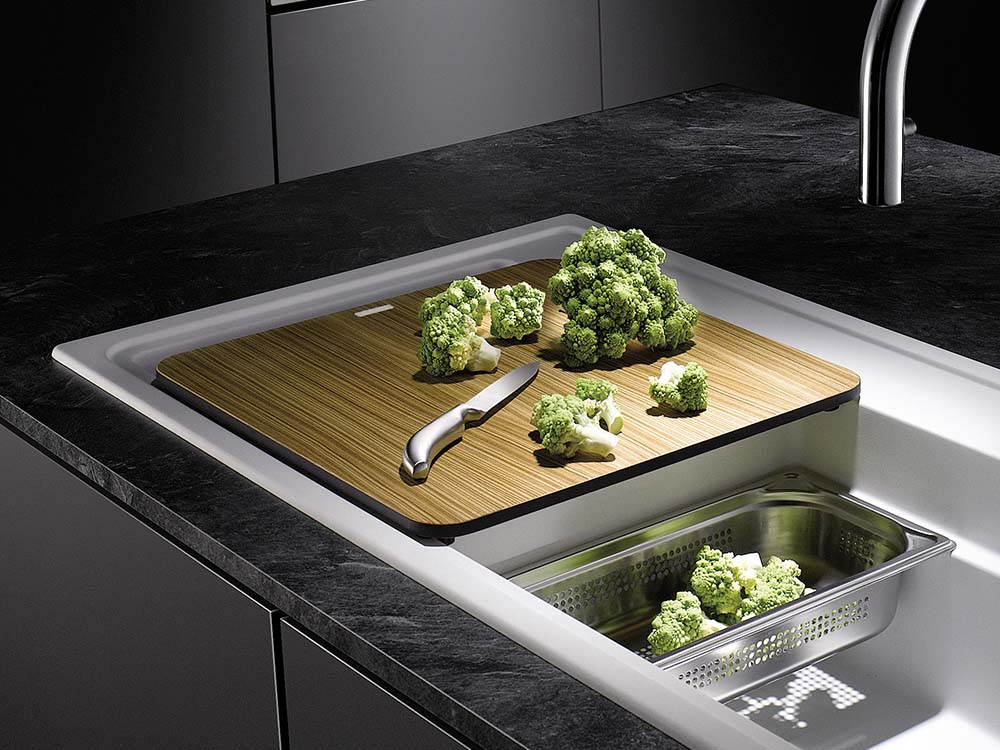 Cutting board ZENAR XL 6 S STEAMERPLUS ash compound