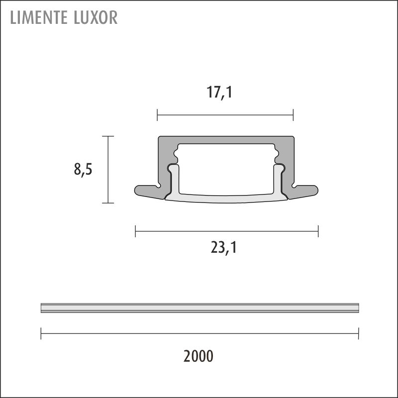 PROFIILI LUXOR 2m musta